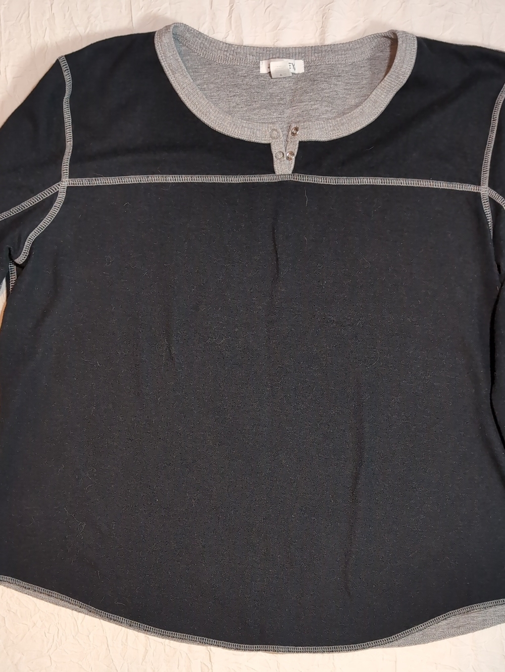 Women's 2 Piece Pajamas Black And Gray Reversible XL